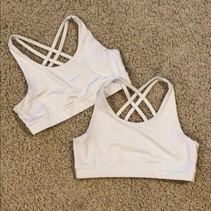 white reebok sports bra bundle.
